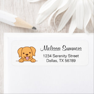 Cute Yellow Lab Dog Return Address