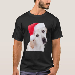 Cute Yellow Lab Dog Santa Hat Christmas Labrador R T-Shirt
