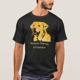 Cute Yellow Lab Silhouette Watercolor T-Shirt