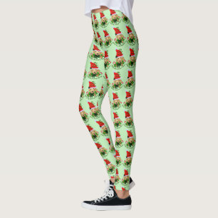 Cute Yellow Labrador Retriever Christmas Leggings