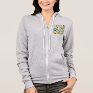 Cute yellow lemon cartoon funny illustration hoodie