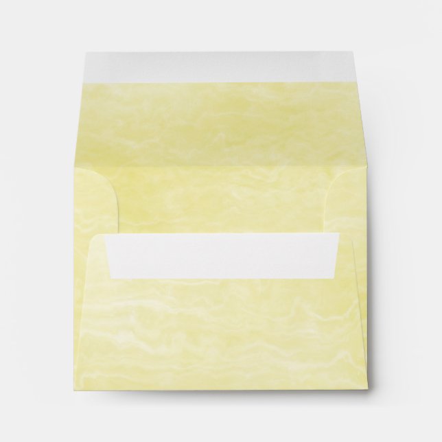 Cute Yellow Marble Design Envelope (Back (Bottom))