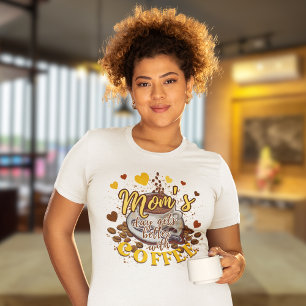 Cute Yellow Moms Day Gets Better with Coffee Funny Tri-Blend Shirt