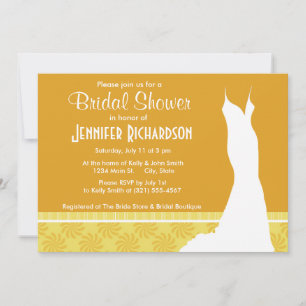 Cute Yellow Orange Swirl Invitation