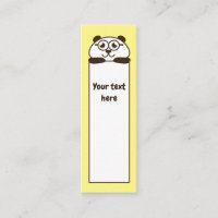 Cute yellow panda bookmark memo