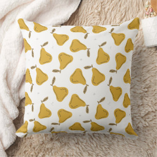 Cute Yellow Pear Fruit Pattern Cushion