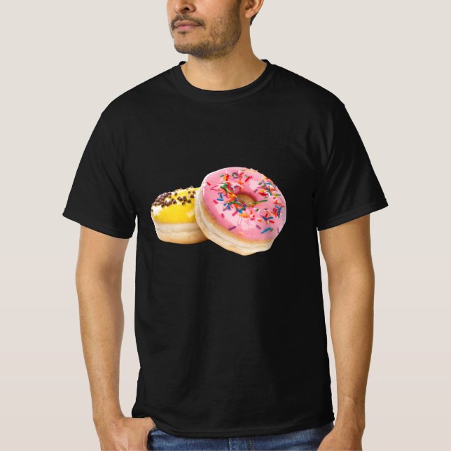 Cute Yellow Pink - Rosy Donut Stack T-Shirt (Front)