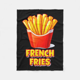 Cute Yellow Red French Fries Costume For Kids And Fleece Blanket