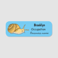 Cute yellow snail cartoon illustration