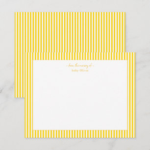 Cute Yellow stripes Nursery of Gender neutral Thank You Card