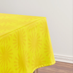 Cute yellow sun pattern modern happy fun bright tablecloth