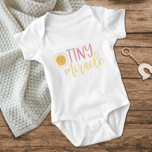 Cute Yellow Sun Tiny Miracle Baby Bodysuit