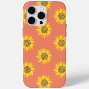 Cute Yellow Sunflower Floral Mother's Day iPhone 15 Pro Max Case