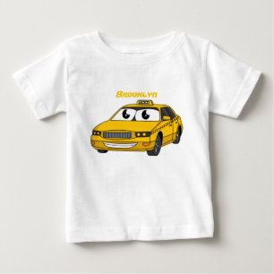 Cute yellow taxi fun cartoon illustration baby T-Shirt