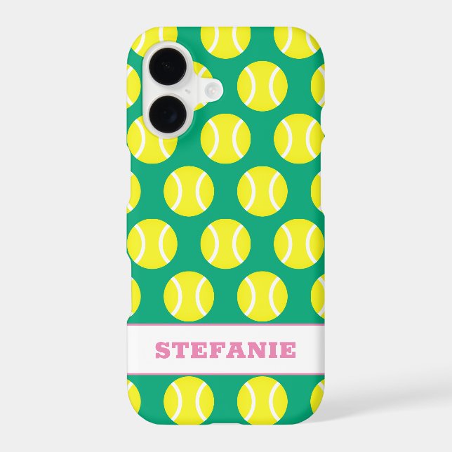Cute yellow tennis ball pattern personalized (Back)