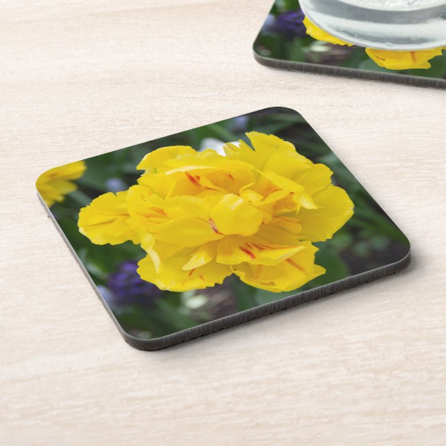 Cute yellow tulips in the garden coaster (Left Side)