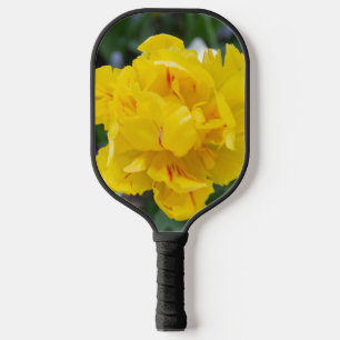 Cute yellow tulips in the garden pickleball paddle