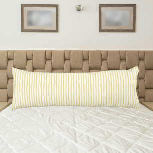Cute yellow white stripes summertime body cushion