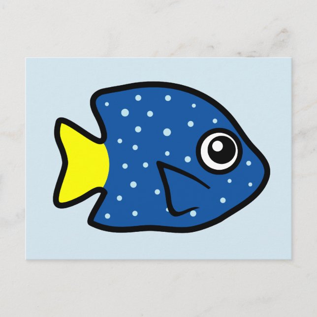 Cute Yellowtail Damselfish Postcard (Front)