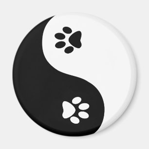 Cute Yin Yang Paws Magnet