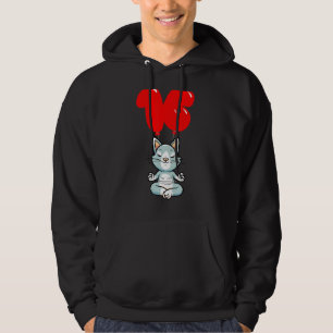 Cute Yoga Cat 16th Birthday Kids Balloon Party Hoodie