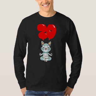 Cute Yoga Cat 20th Birthday Kids Balloon Party T-Shirt