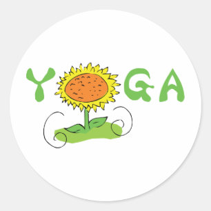 Cute Yoga Classic Round Sticker