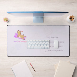 Cute Yoga Dog Desk Mat for Work & Study