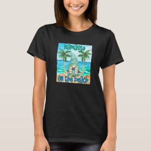 Cute Yoga  Gnome For Women  Namaste At The Beach T-Shirt