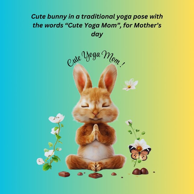 Cute Yoga Mum ! Bunny Hoodie (Creator Uploaded)