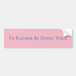 Cute Yoga Pink Bumper Sticker