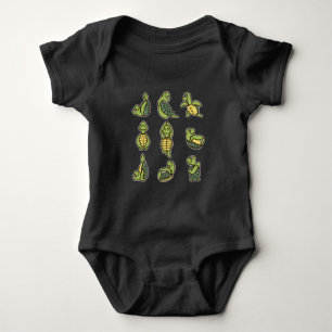 Cute Yoga Turtle Sea Animal Lover Baby Bodysuit