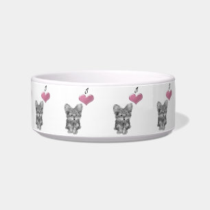 Cute Yorkie Dog Pet Bowl