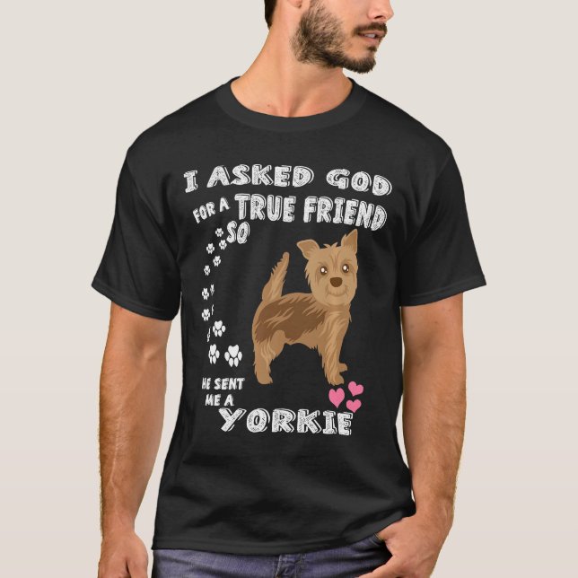 Cute Yorkie Gift For Yorkshire Terrier Dog Owner Y T-Shirt (Front)