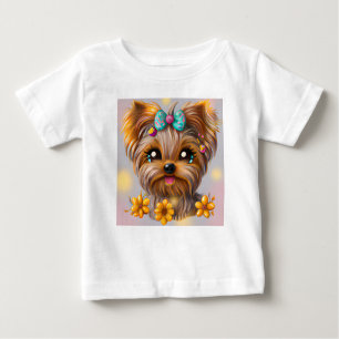 Cute Yorkie Kawaii Puppy Baby T-Shirt