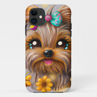 Cute Yorkie Kawaii Puppy Case-Mate iPhone Case
