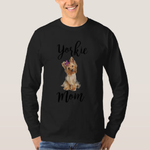 Cute Yorkie Mum Dog Apparel T-Shirt