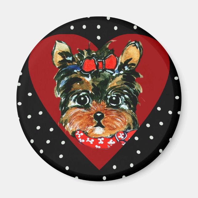 Cute Yorkie Poo Magnet (Front)