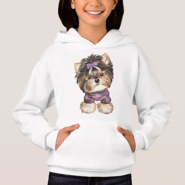 Cute Yorkie Puppy Dog Cartoon Yorkshire Terrier    (Front)
