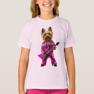 Cute Yorkie Rock Star Kids' T-Shirt
