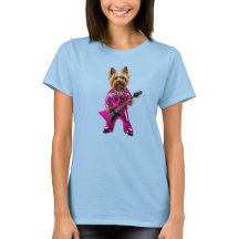 Cute Yorkie Rock Star T-Shirt