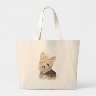 Cute Yorkie, Yorkshire Terrier, Dog, Pet Large Tote Bag
