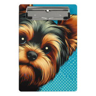 Cute Yorkie Yorkshire Terrier Pop Art Mini Clipboard