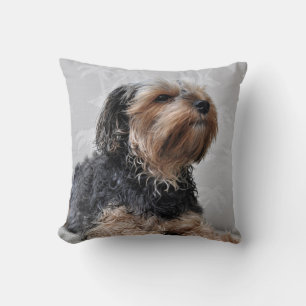 Cute Yorkie Yorkshire Terrier Puppy Dog Cushion