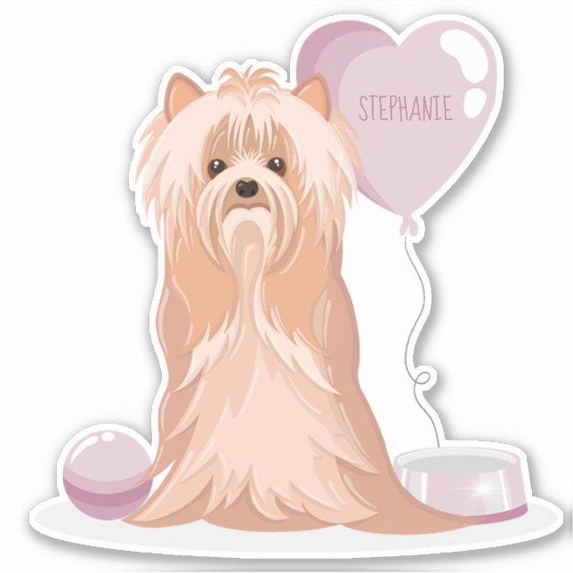 Cute Yorkshire Terrier Birthday (Front)