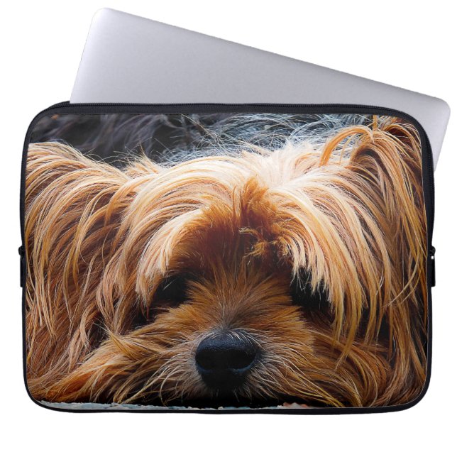 Cute Yorkshire Terrier Dog Laptop Sleeve (Front)
