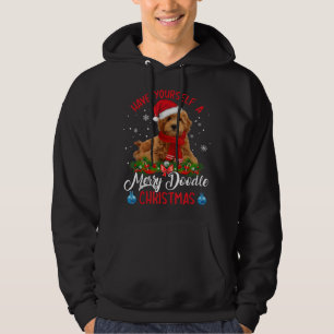 Cute Yorkshire Terrier Dog Merry Doodle Christmas  Hoodie