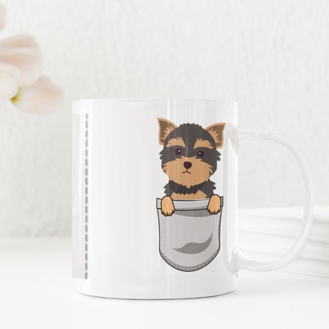 Cute Yorkshire Terrier for Dog Lover Dog Trainer Coffee Mug (Creator Uploaded)