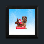 Cute Yorkshire Terrier Merry Christmas Gift Box<br><div class="desc">Cute Yorkshire Terrier Merry Christmas</div>