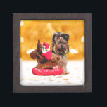 Cute Yorkshire Terrier Merry Christmas Gift Box<br><div class="desc">Cute Yorkshire Terrier Merry Christmas</div>